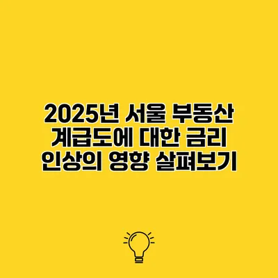 2025년 서울 부동산 계급도에 대한 금리 인상의 영향 살펴보기
