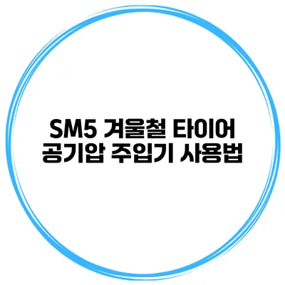 SM5 겨울철 타이어 공기압 주입기 사용법