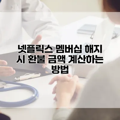 넷플릭스 멤버십 해지 시 환불 금액 계산하는 방법