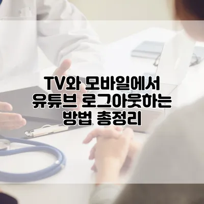 TV와 모바일에서 유튜브 로그아웃하는 방법 총정리